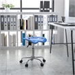 Maklaine Contemporary Vibrant Adjustable Bar Stool in Bright Blue