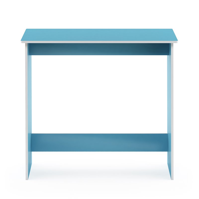 Maklaine Engineered Wood Simplistic Study Table in Light Blue/White