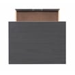 Maklaine Transitional Six Drawer Wide Rolling Cart in Gray Wood