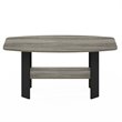 Maklaine Engineered Wood Simple Design Coffee Table in French Oak Gray/Black