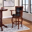 Maklaine Modern / Contemporary Swivel Bar Stool - Black/Cherry