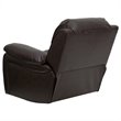 Maklaine Modern / Contemporary Leather Rocker Recliner in Brown