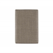 Maklaine Bar Stool Gray Woven Padded Seat Wood Frame in Rustic Brown