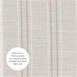 Maklaine Bar Stool Natural Stripe Padded Seat Wood Frame in Rustic Brown