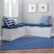 Maklaine 5 Piece Polyester Cushion/Pillow Set for Nook in Navy