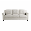 Maklaine Transitional Stationary Sofa in Beige Fabric Upholstery