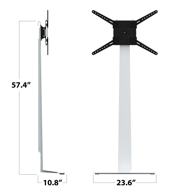 Maklaine Steel Against the Wall Standing TV Mount for 24