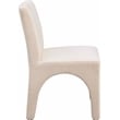 Maklaine Beige Linen Textured Fabric Dining Chair (Set of 2)