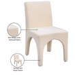 Maklaine Beige Linen Textured Fabric Dining Chair (Set of 2)