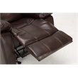 Maklaine Burnished Brown Faux Leather Glider Rocker Recliner