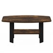 Maklaine Engineered Wood Contemporary Coffee Table in Amber Pine/Black
