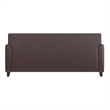 Maklaine Modern / Contemporary Leather Upholstered Sofa in Brown