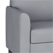 Maklaine Modern / Contemporary Leather Reception Sofa in Gray