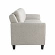 Maklaine Modern Transitional Loveseat in Beige Fabric Upholstery