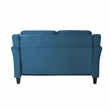 Maklaine Modern Transitional Loveseat in Blue Fabric Upholstery