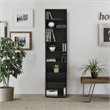 Maklaine Engineered Wood Space Saving Multimedia Storage Tower in Espresso