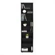 Maklaine Engineered Wood Space Saving Multimedia Storage Tower in Espresso