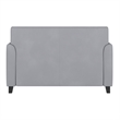 Maklaine Modern / Contemporary Leather Reception Loveseat in Gray