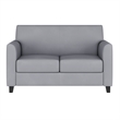 Maklaine Modern / Contemporary Leather Reception Loveseat in Gray