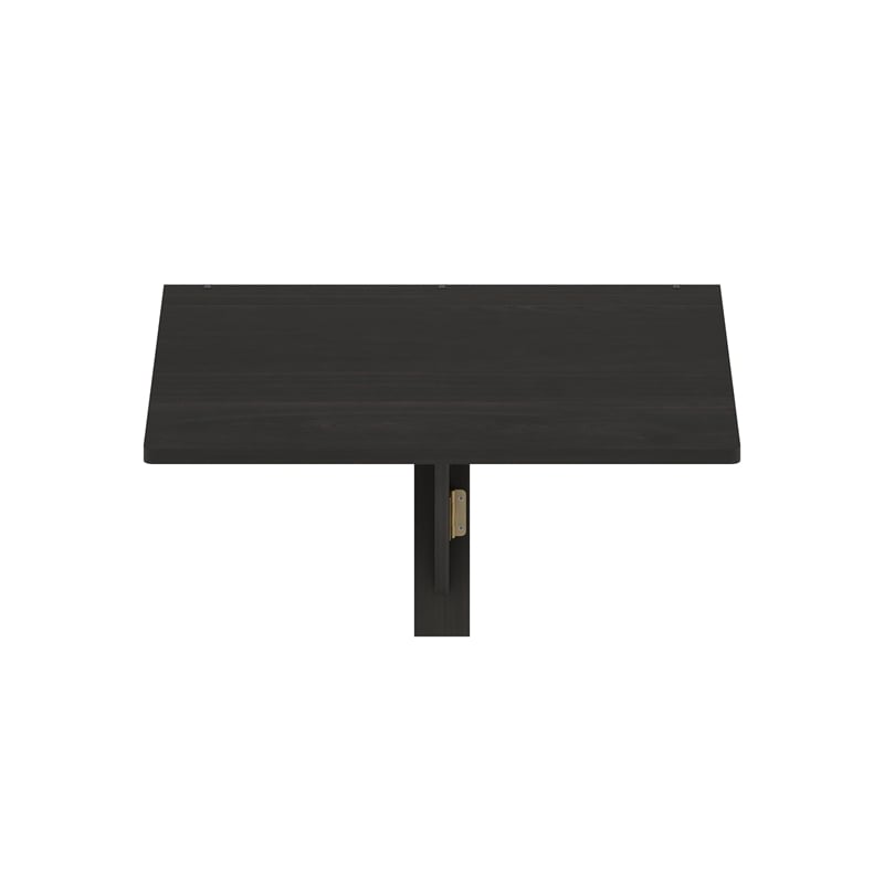 Maklaine Contemporary Wall Mounting Folding Table in Espresso