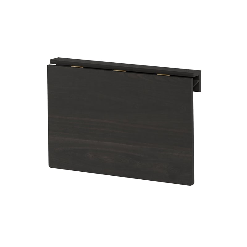 Maklaine Contemporary Wall Mounting Folding Table in Espresso