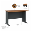 Maklaine Engineered Wood 48W Office Desk in Natural Cherry and Slate