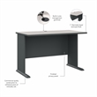 Maklaine Engineered Wood 48W Office Desk in Slate and White Spectrum