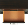 Maklaine Transitional 3-Drawer Nightstand with USB Ports in Black