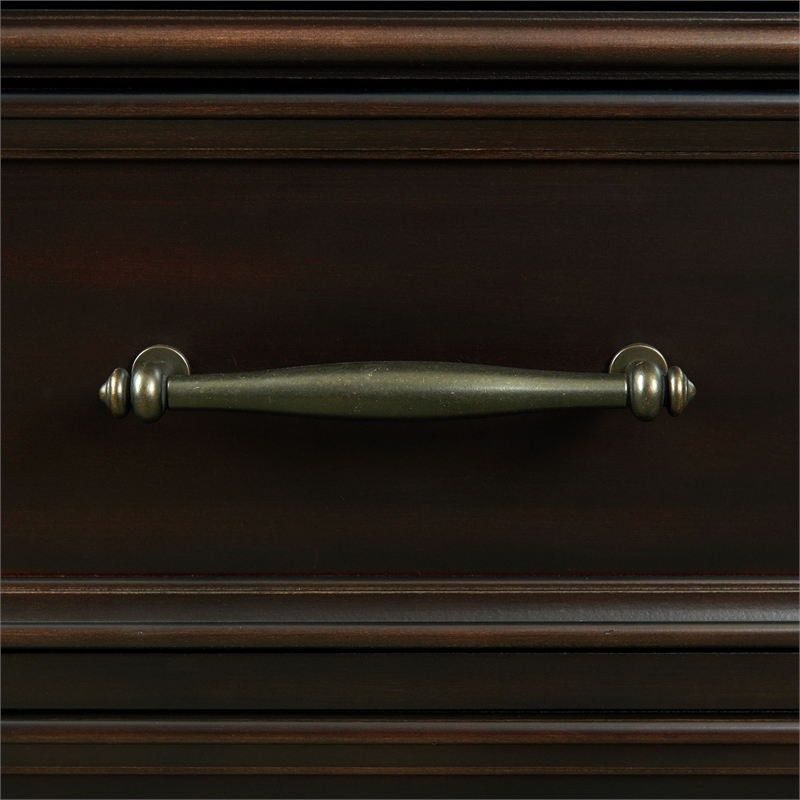 Maklaine Transitional 3-Drawer Nightstand with USB Ports in Black