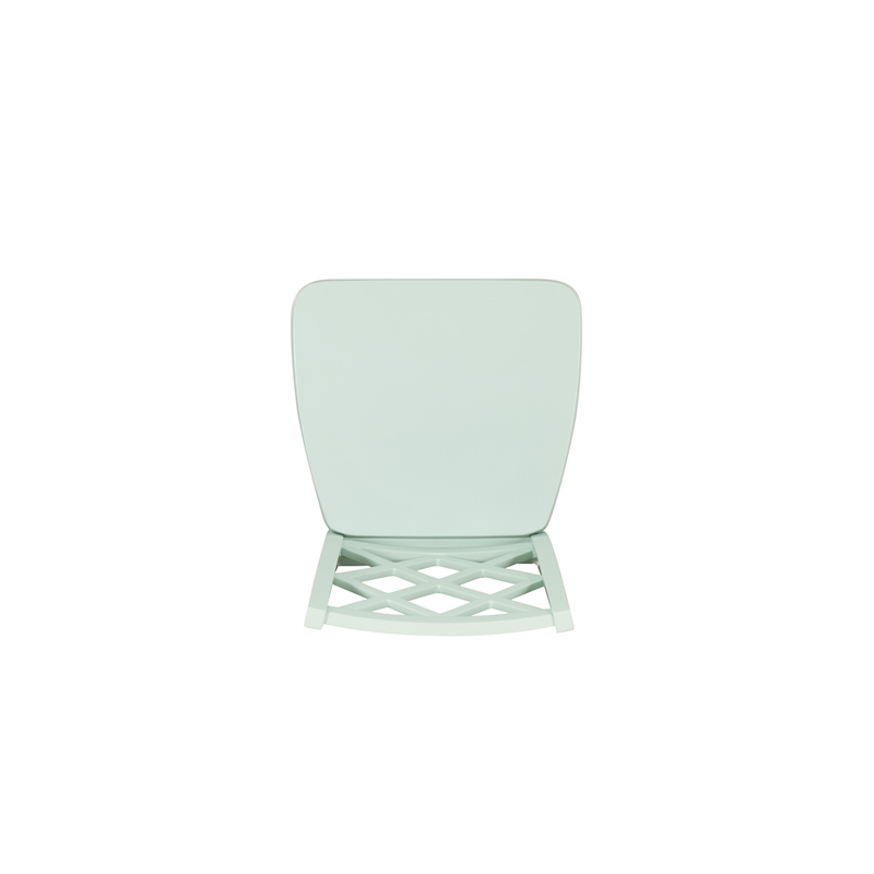 Maklaine Sturdy Lattice Back Counter Stool in Crisp Mint Green Finish