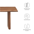 Maklaine Modern Wood Coffee Table with Adjustable Foot Pads in Walnut