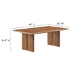 Maklaine Modern Wood Coffee Table with Adjustable Foot Pads in Walnut