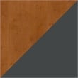 Maklaine Engineered Wood 72W Office Desk in Natural Cherry and Slate