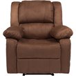 Maklaine Modern / Contemporary Microfiber Recliner in Chocolate