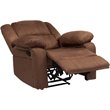 Maklaine Modern / Contemporary Microfiber Recliner in Chocolate