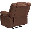 Maklaine Modern / Contemporary Microfiber Recliner in Chocolate