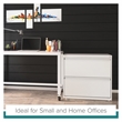 Maklaine 30 inch W 2 Drawer Metal Lateral 101 Filing Cabinet White