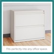 Maklaine 30 inch W 2 Drawer Metal Lateral 101 Filing Cabinet White