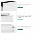 Maklaine 30 inch W 2 Drawer Metal Lateral 101 Filing Cabinet White