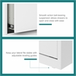 Maklaine 30 inch W 2 Drawer Metal Lateral 101 Filing Cabinet White