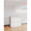 Maklaine 30 inch W 2 Drawer Metal Lateral 101 Filing Cabinet White