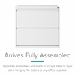 Maklaine 30 inch W 2 Drawer Metal Lateral 101 Filing Cabinet White