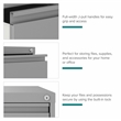 Maklaine 30 inch W 2 Drawer Metal Lateral 101 Filing Cabinet Arctic Silver