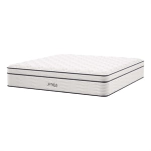 Maklaine 14&quot Modern Innerspring and Foam King Mattress in White