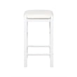 Maklaine Three Piece Wood & Faux Marble Tavern Set Backless Stools in White