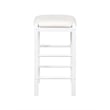 Maklaine Three Piece Wood & Faux Marble Tavern Set Backless Stools in White