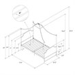 Maklaine Modern / Contemporary Canopy Twin Bed in Gold Finish