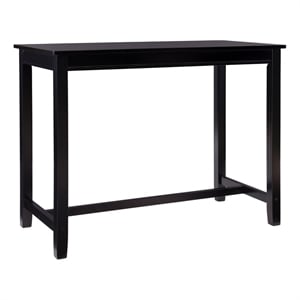 Maklaine Transitional 36&quot Wood Counter Height Pub Table in Black