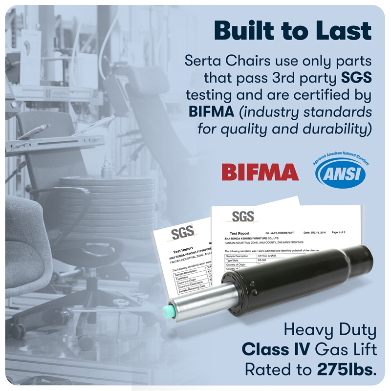 Maklaine Contemporary Back in Motion Office Chair in Dark Gray Fabric