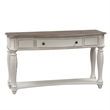 Maklaine Elegant Wood Modern Traditional White Finish Sofa Table